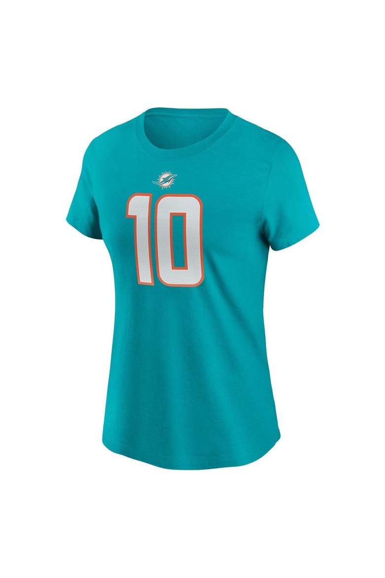 Women's Nike Tyreek Hill Aqua Miami Dolphins Player Name & Number T-Shirt, Alternate, color, Aqua