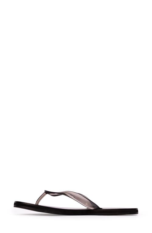 Black Suede Studio Jeli Pvc Flip Flop Sandals In Black Pvc