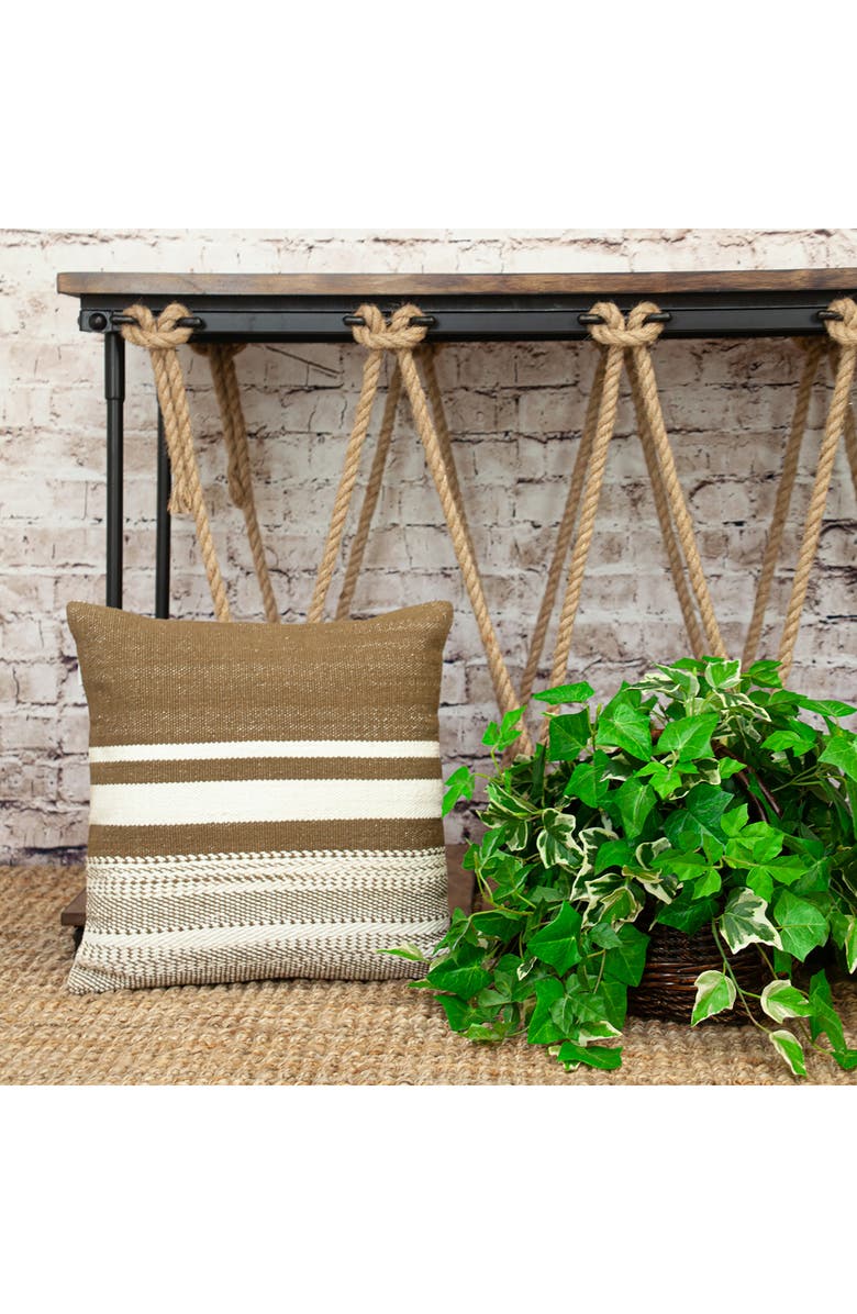 PARKLAND COLLECTION Stripe Square Accent Pillow, Alternate, color, 