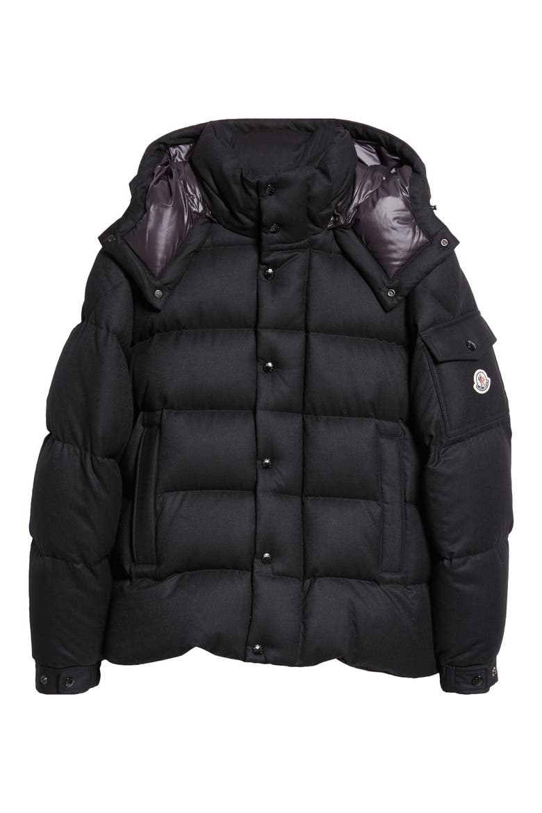 Vezere Down Puffer Jacket with Removable Hood, Alternate, color, BLACK