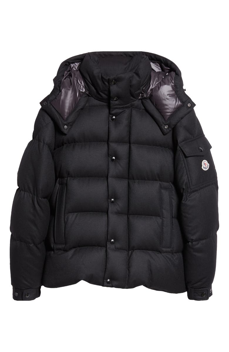 Moncler Vezere Down Puffer Jacket with Removable Hood, Alternate, color, Black