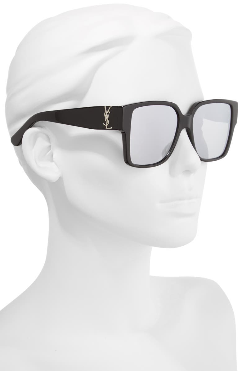 Saint Laurent 55mm Square Sunglasses, Alternate, color,