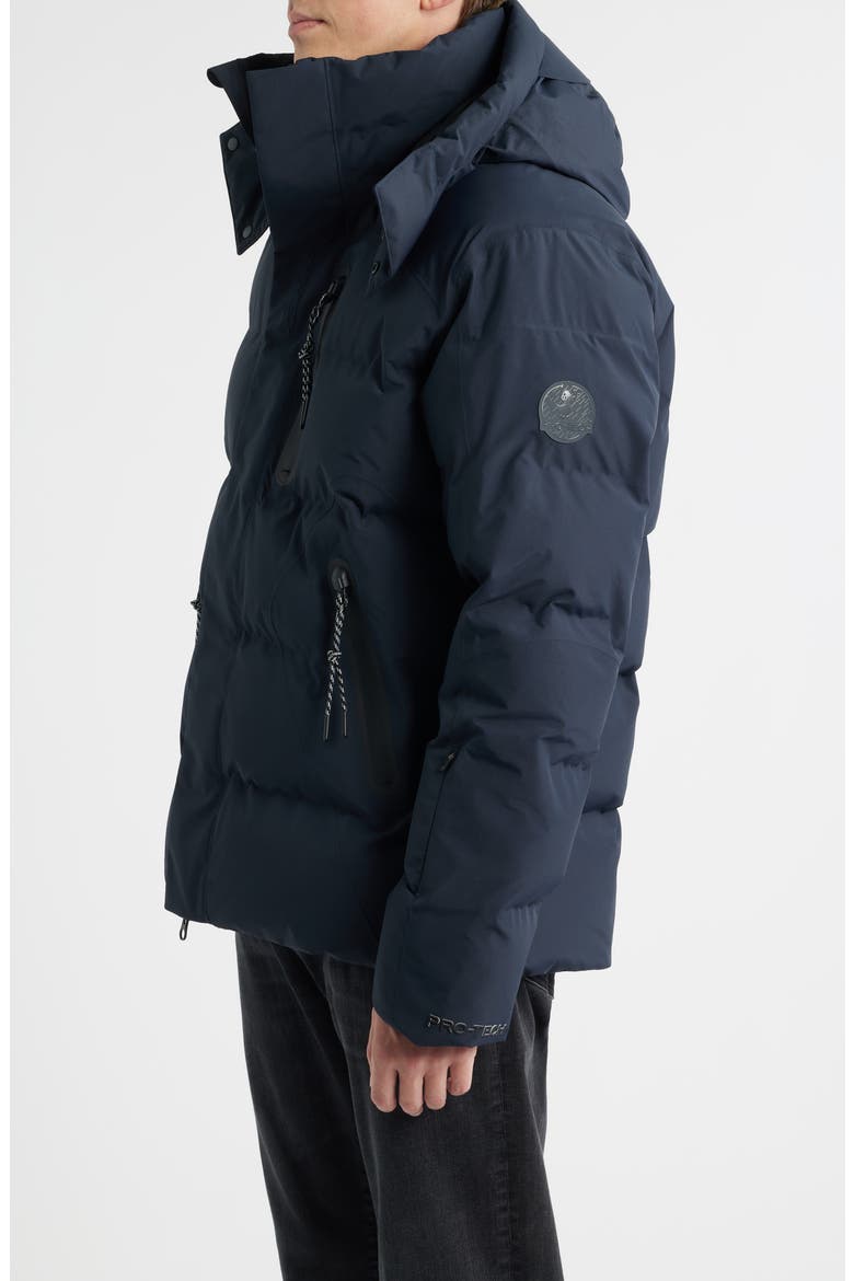 Malaku Waterproof Puffer Parka with Removable Hood, Alternate, color, BLUE BLACK