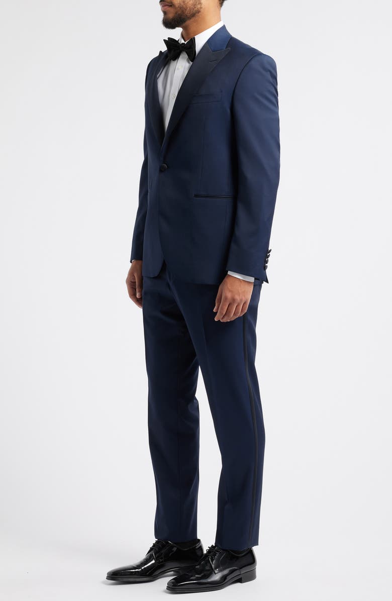 Jack Victor Elwood Contemporary Fit Navy Wool Tuxedo, Alternate, color, Navy
