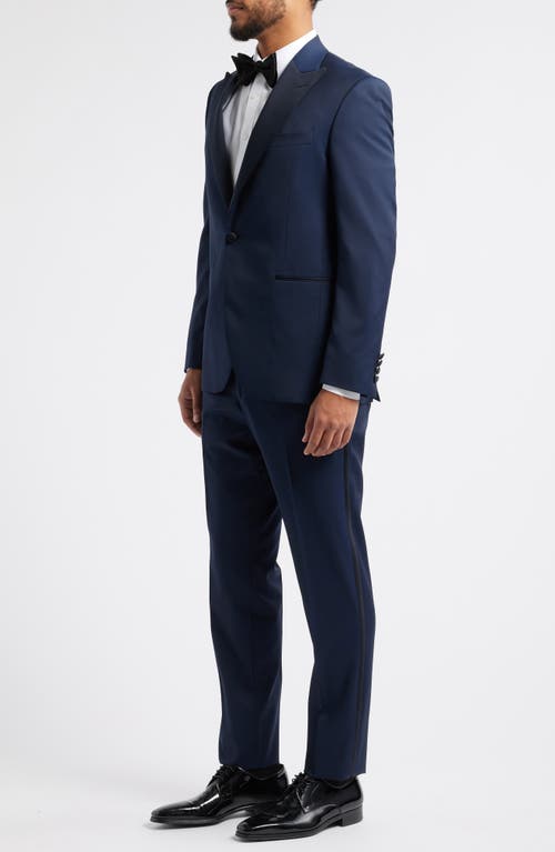 Jack Victor Elwood Contemporary Fit Navy Wool Tuxedo In Blue