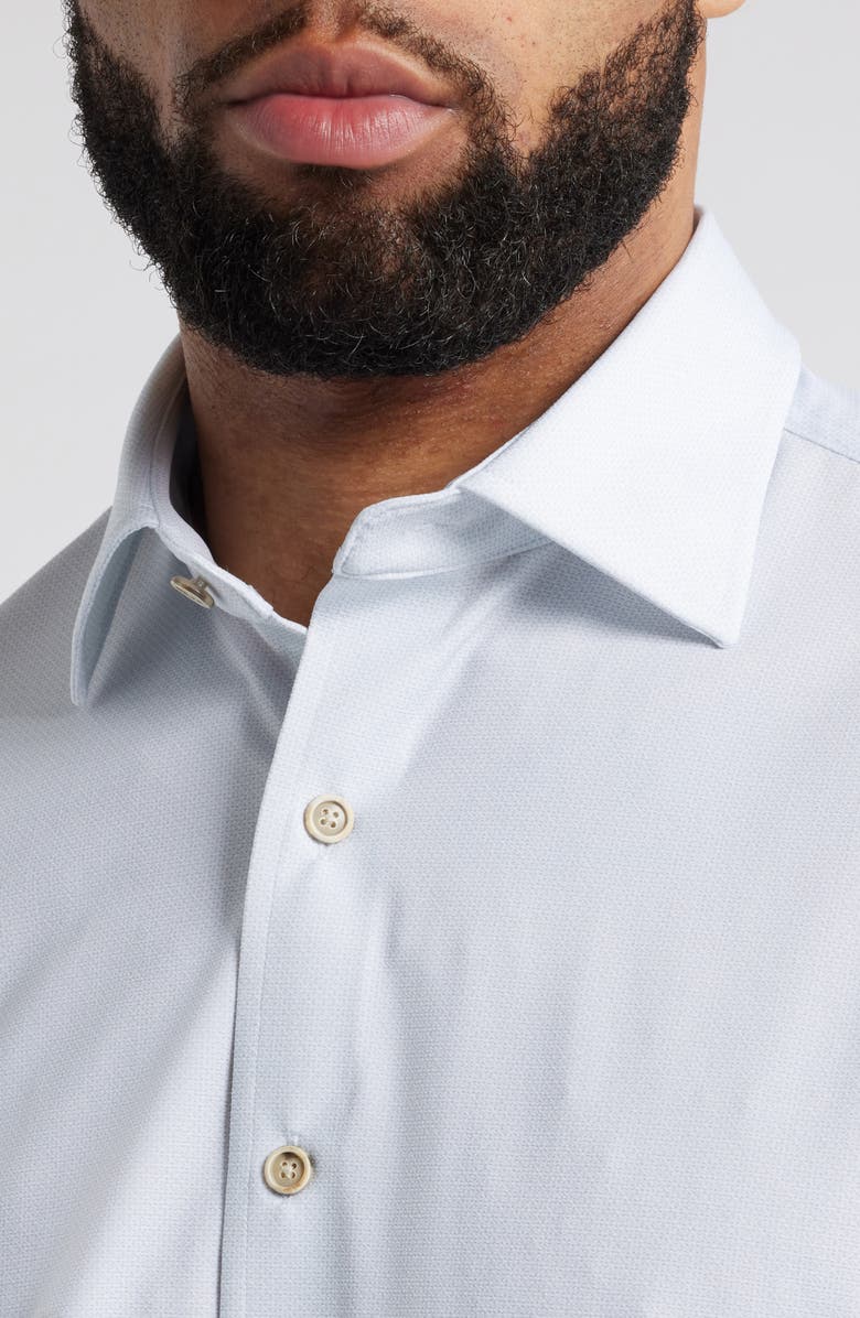 johnnie-O Spielman Hangin' Out Short Sleeve Knit Button-Up Shirt, Alternate, color, White