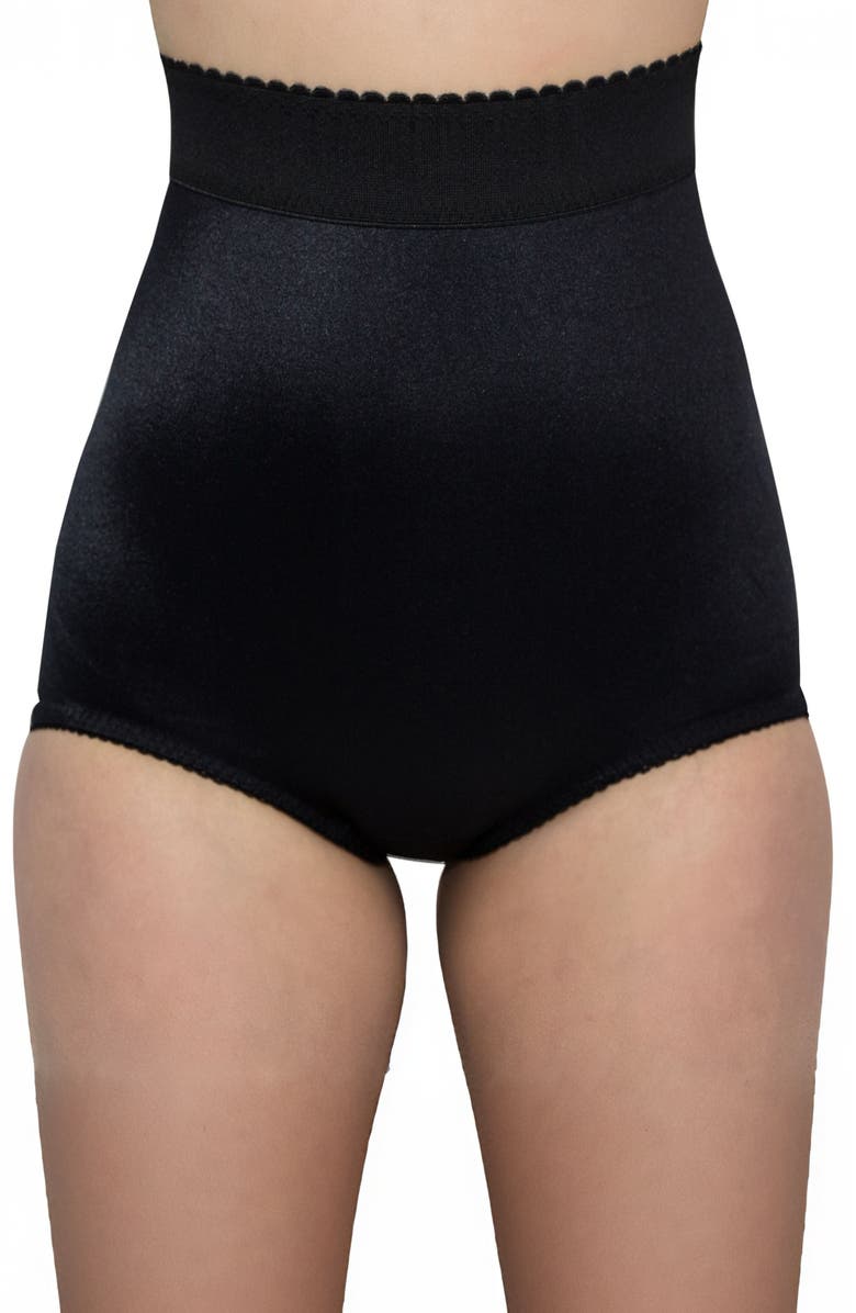 Rago High Waist Tummy Control Panty, Main, color, Black