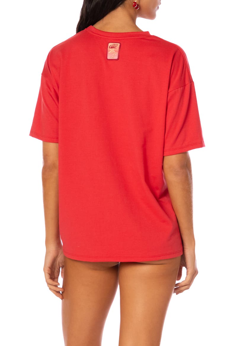 Summer Love Graphic Cover-Up T-shirt, Alternate, color, RED