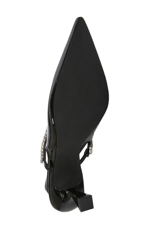 Berness Camille Rhinestone Pointed Toe Slingback Pump In Black