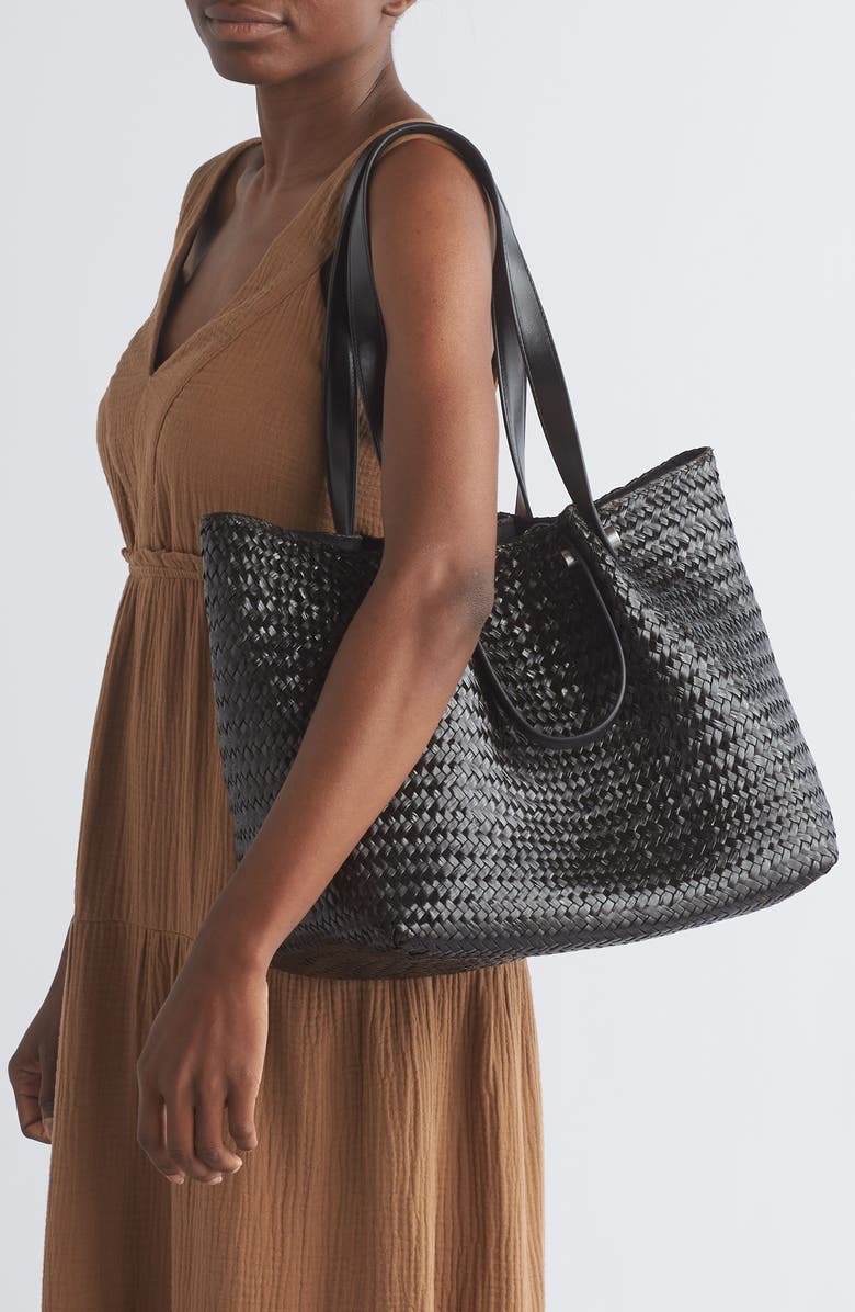 AllSaints Allington Straw Tote, Alternate, color,