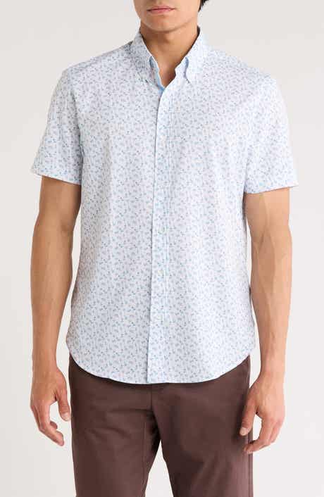 CONSTRUCT Cocktail Print Short Sleeve Button-Up Shirt