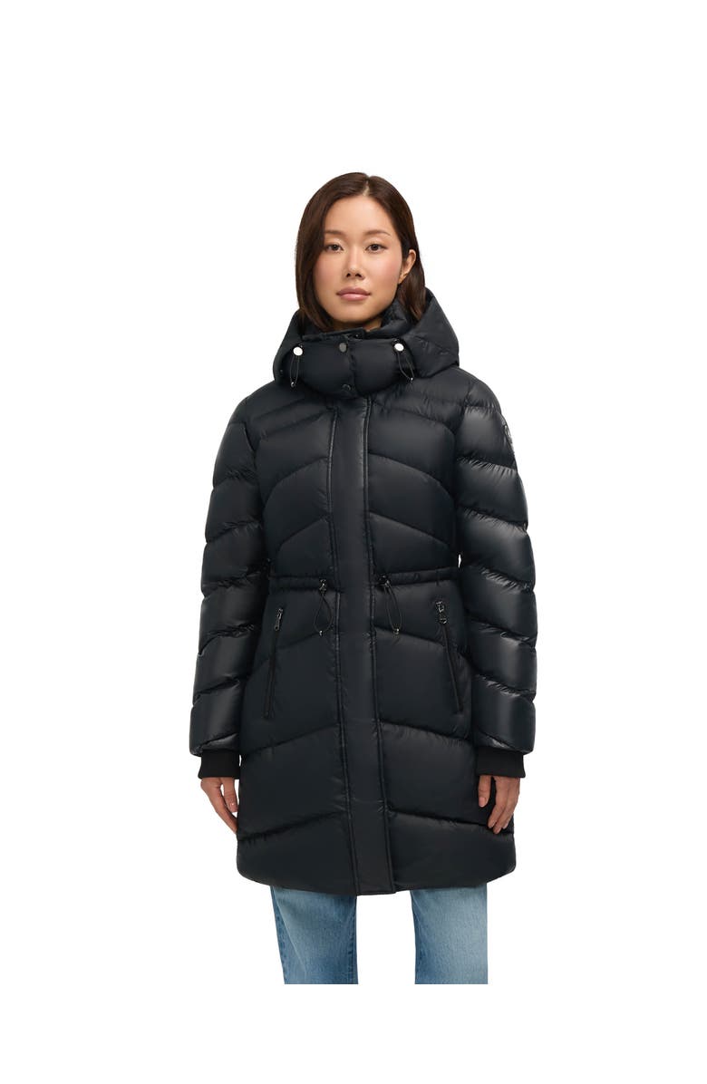 Pajar Saturn Mid-Length Quilted Puffer with Removable Hood, Main, color, Black