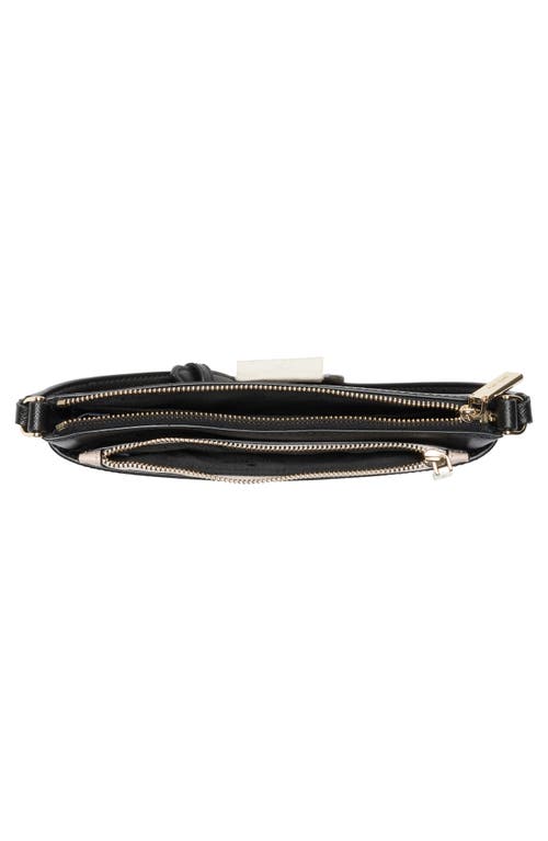 Kate Spade New York Textured Leather Crossbody Bag With Removable Pouch In Black