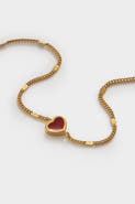 Katie Loxton Rouge Waterproof Gold Heart Bracelet