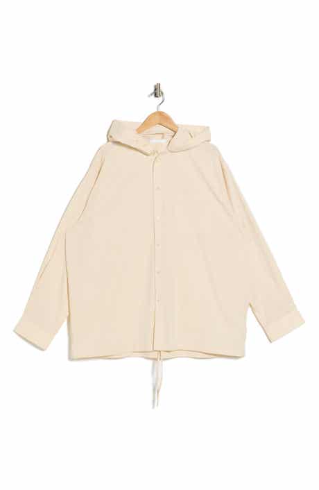 Helmut Lang Hoodie Cotton Poplin Button-Up Shirt