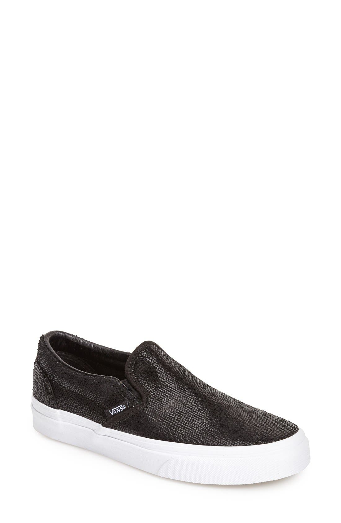 'Pebble' Slip-On Sneaker, Main, color, BLACK