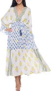 RANEES Paisley Plunge Maxi Dress