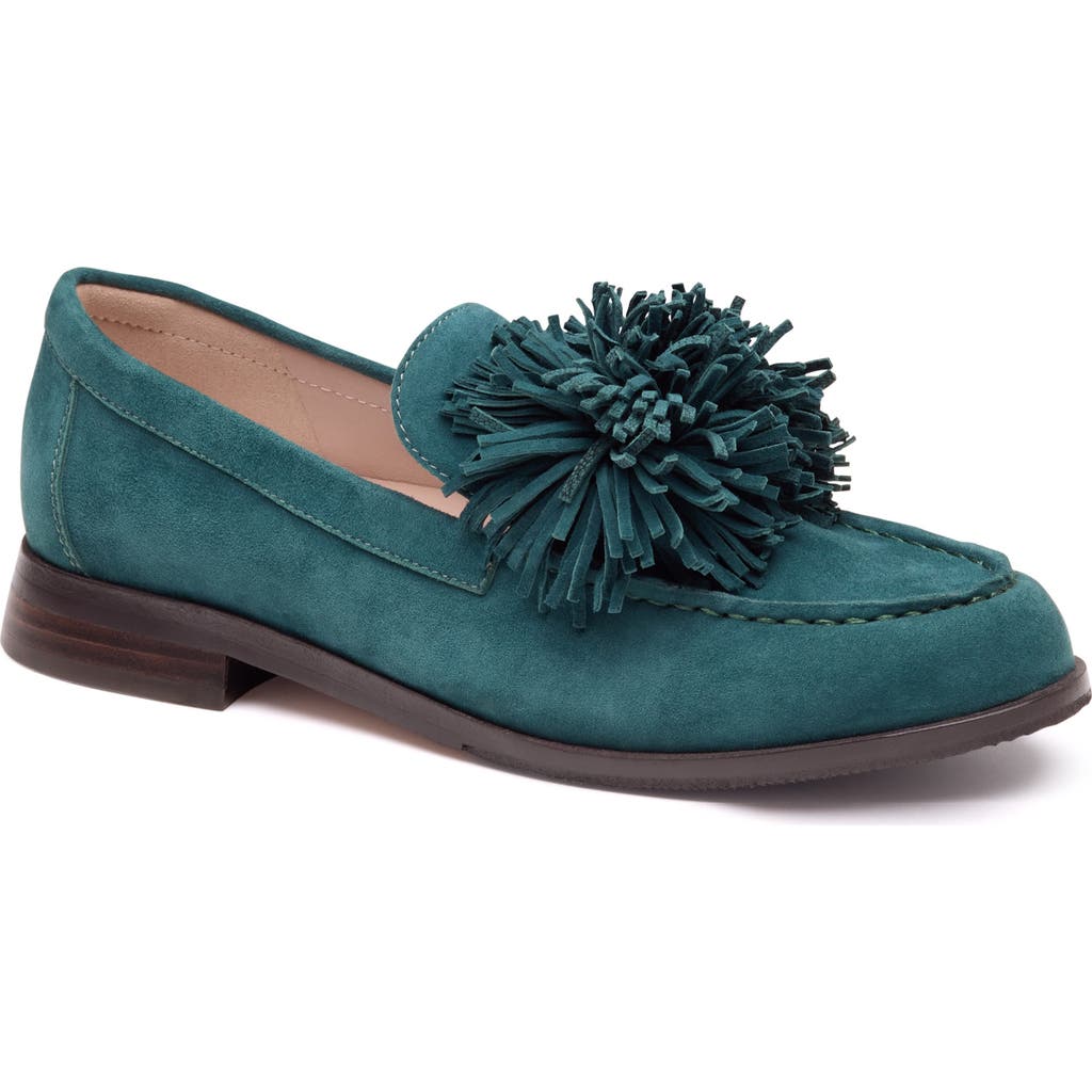 Johnston & Murphy Gillian Pom Pom Loafer In Brown