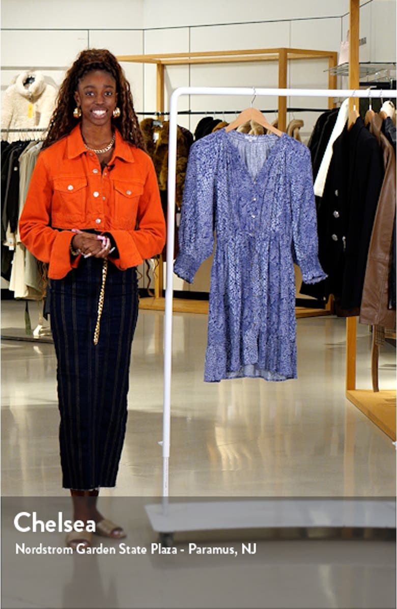 Eliza Snakeskin Print Long Sleeve Dress, sales video thumbnail