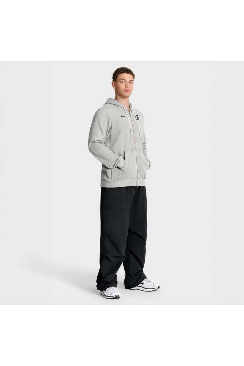 Men's Nike Gray Michigan State Spartans 2025 Sideline Standard Issue Dri-FIT Full-Zip Hoodie, Alternate, color, Gray