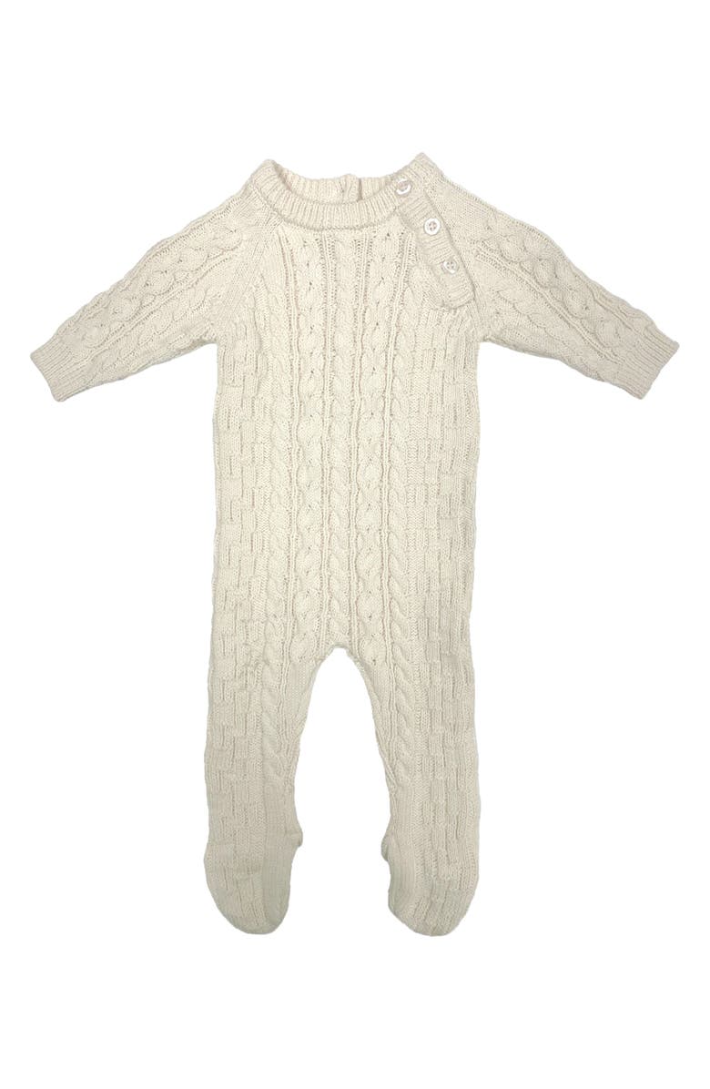 Manière Cable Sweater Footie, Main, color, 