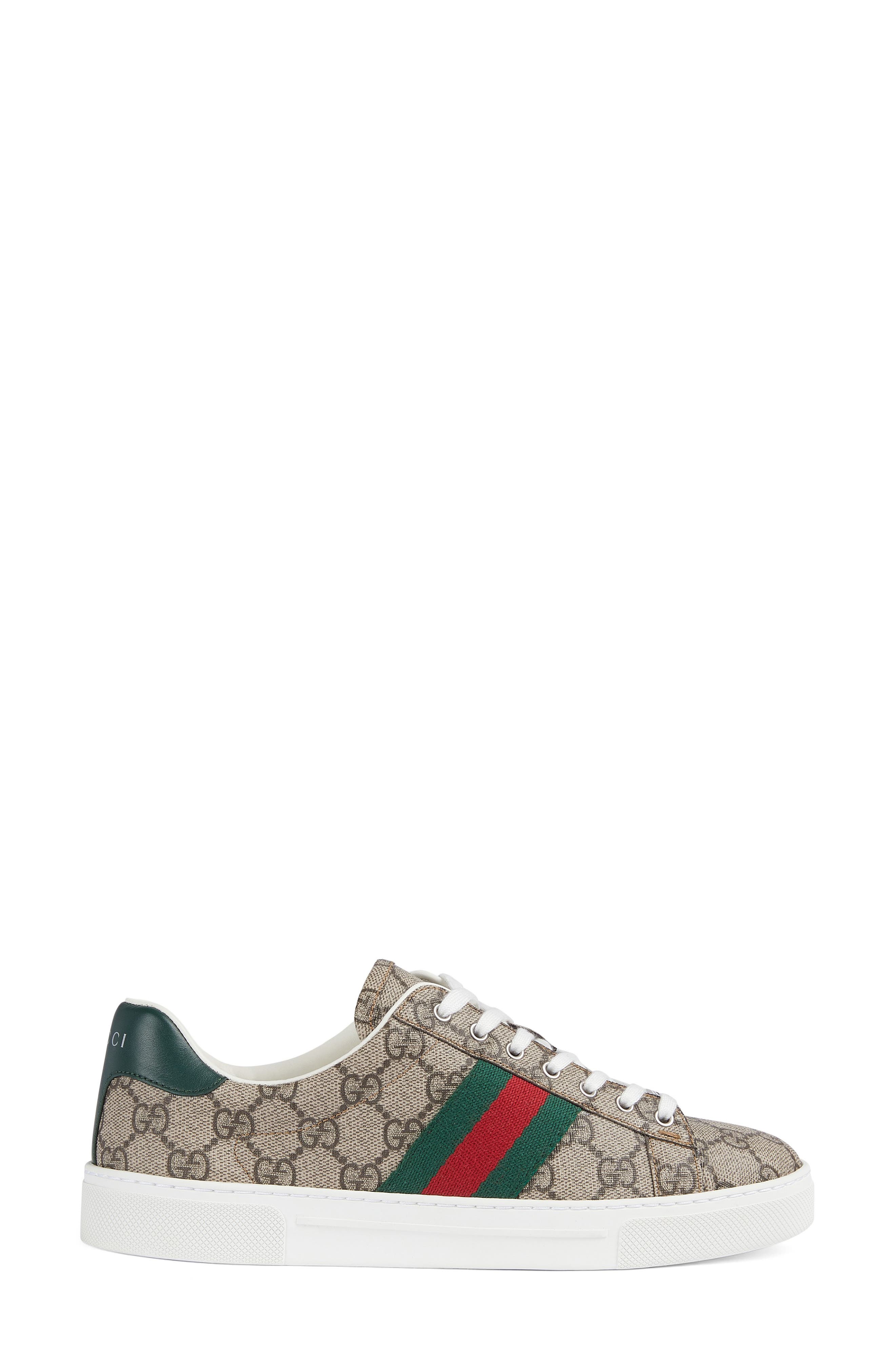 Gucci Ace Sneaker, Alternate, color, Beige/ Ebony