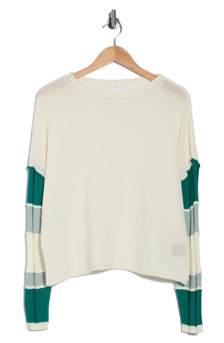 WISHLIST Stripe Sleeve Sweater, Main, color,