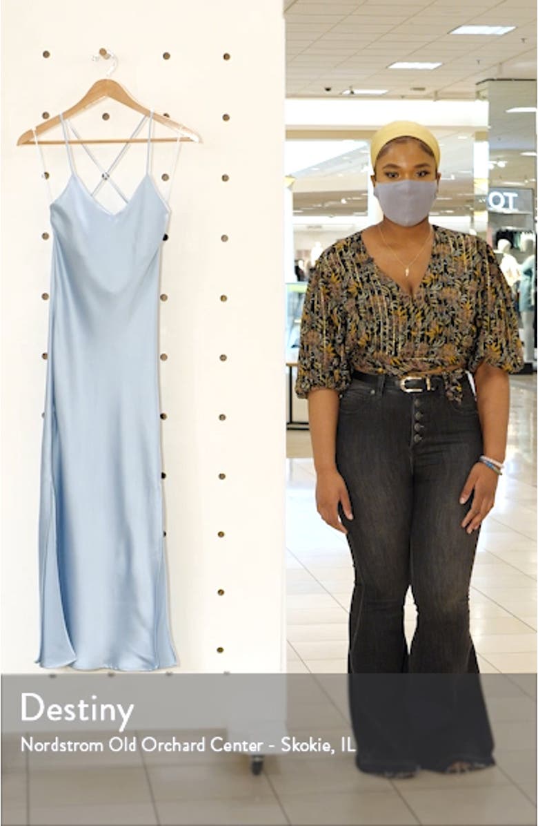 Cowl Back Satin Slipdress, sales video thumbnail