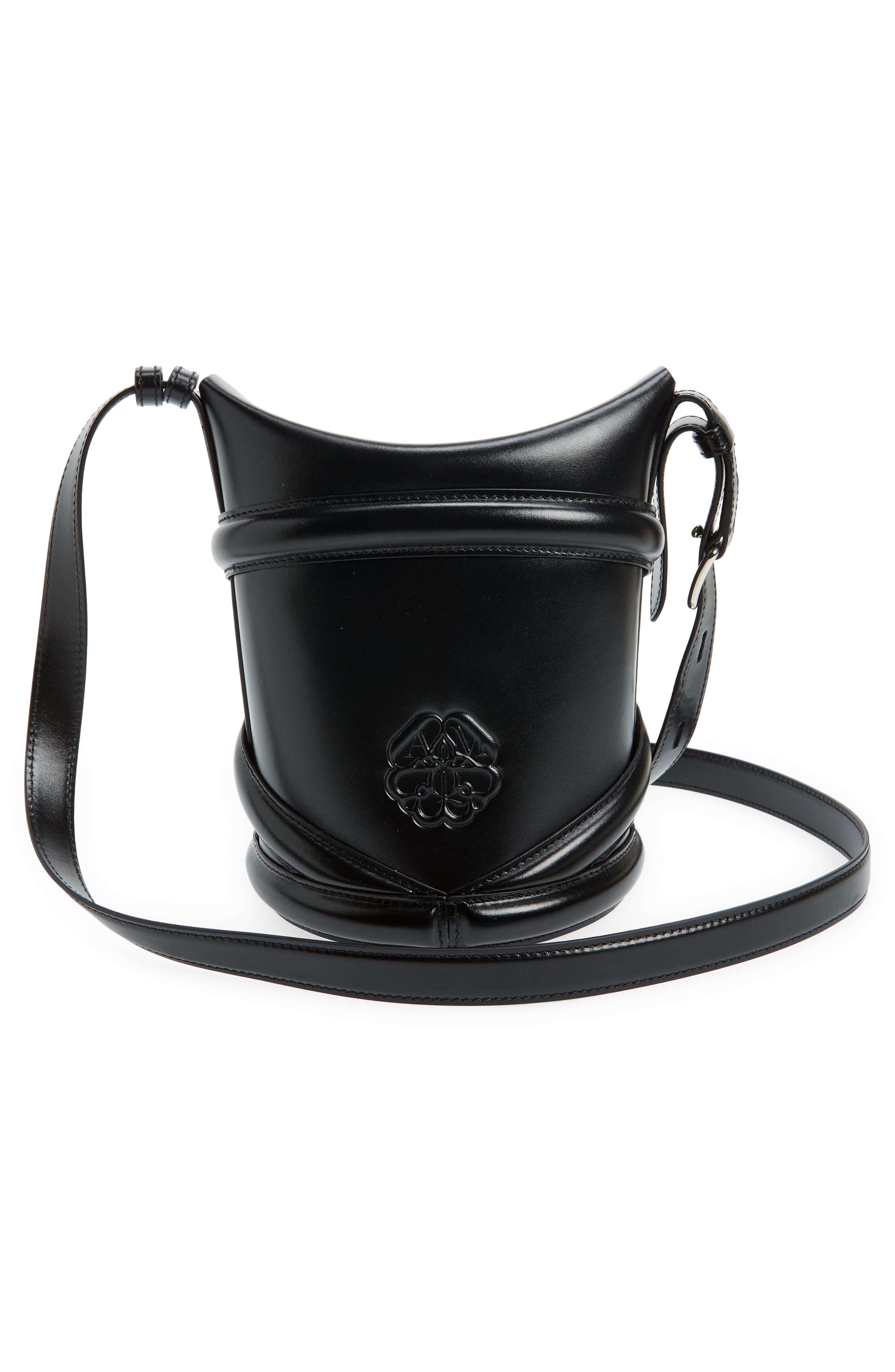 McQueen Small The Curve Leather Shoulder Bag, Alternate, color, 