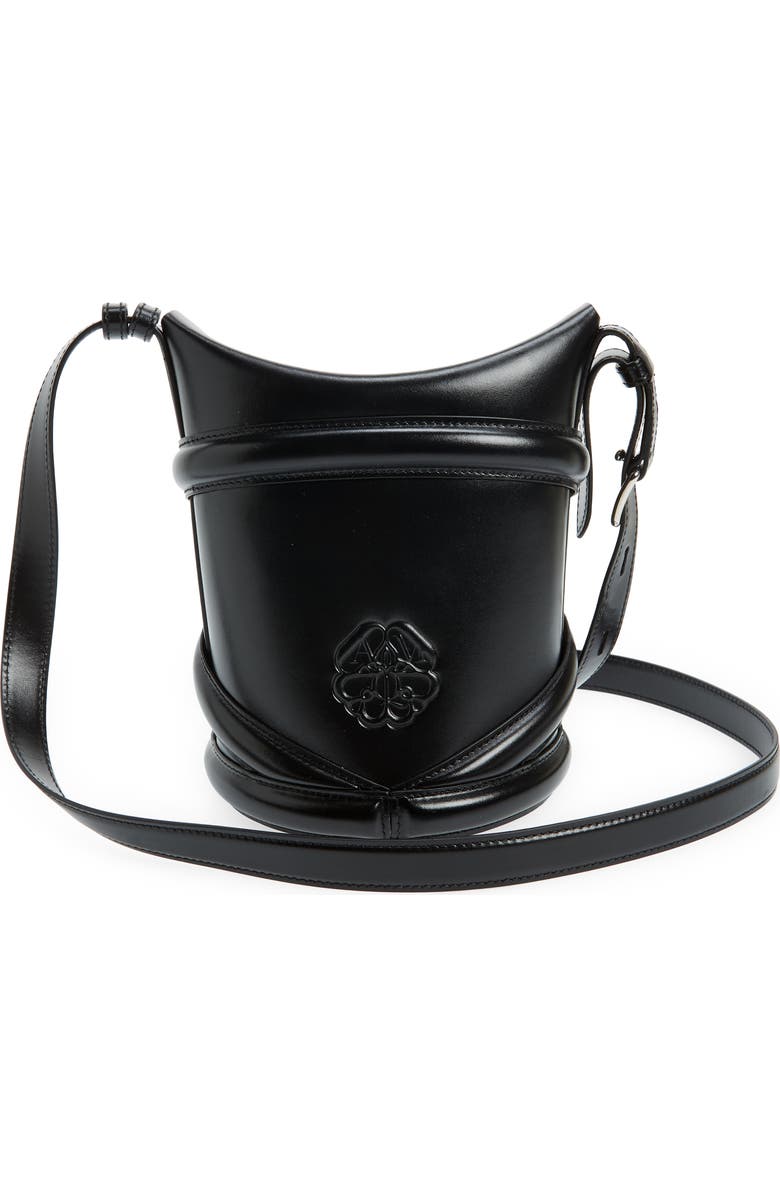 McQueen Small The Curve Leather Shoulder Bag, Alternate, color,