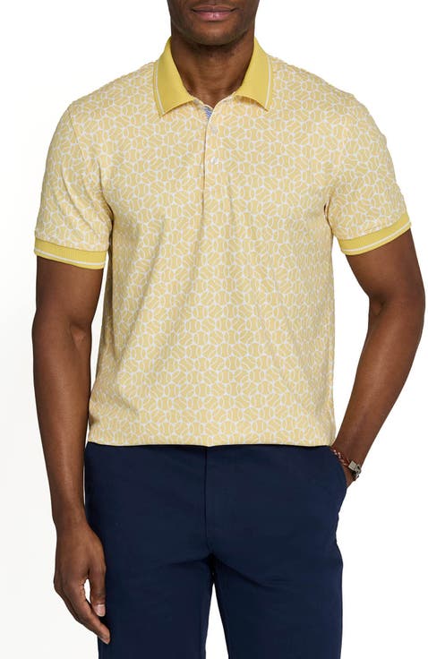 Slim Fit Tennis Ball Polo Short Sleeve Shirt
