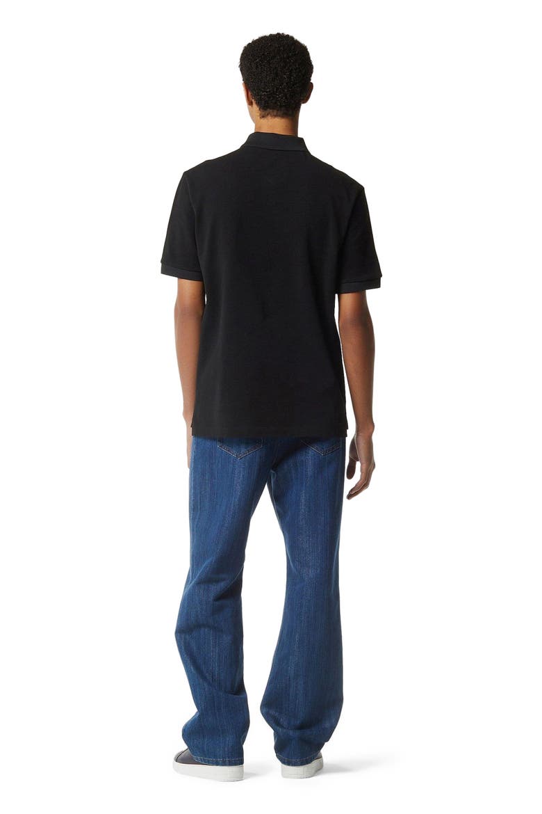 Diamond Patch Piqué Polo, Alternate, color, Black