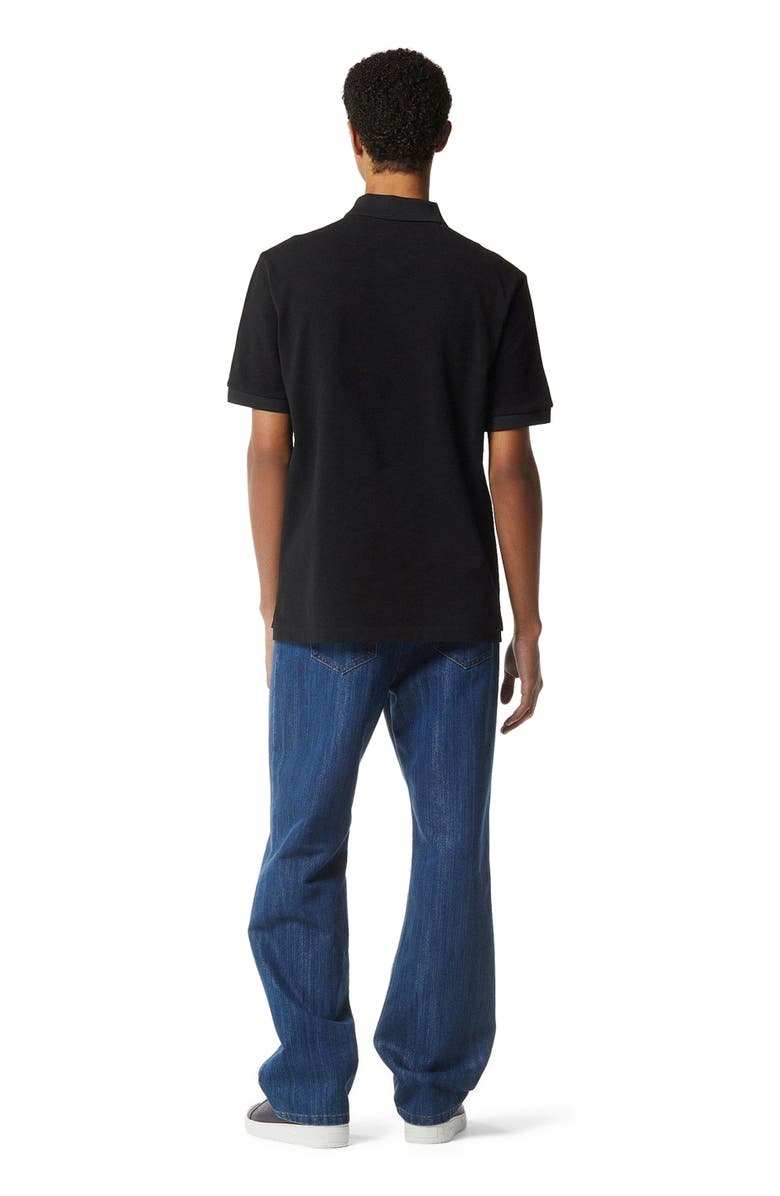 MCM Diamond Patch Piqué Polo, Alternate, color, Black
