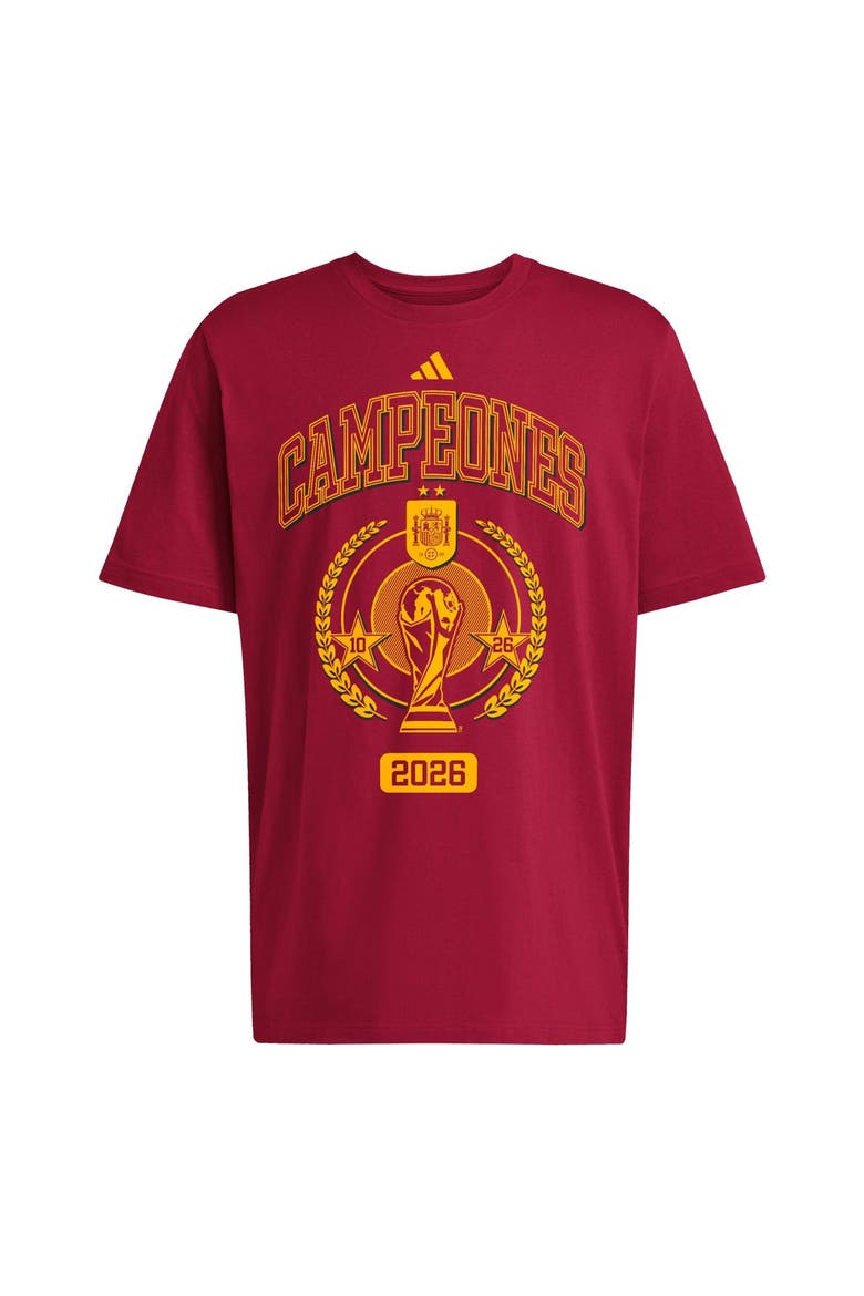 Men's adidas Red Spain National Team 2026 FIFA World Cup Champions Trophy T-Shirt, Alternate, color, Red