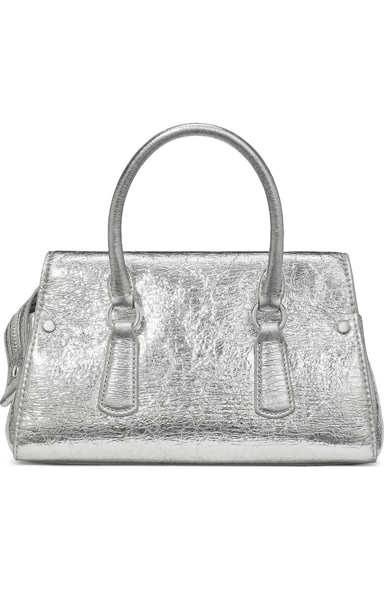 Kate Spade New York bond crinkle leather mini handbag, Alternate, color, Silver