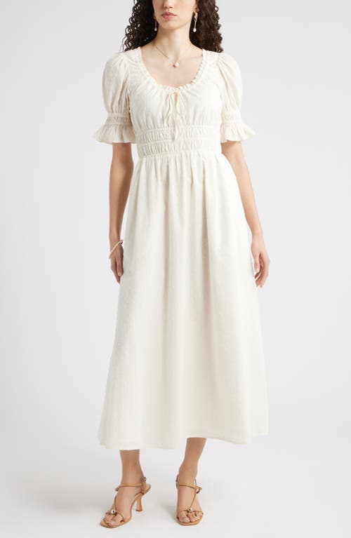 Chelsea28 Smocked Waist Maxi Dress in Ivory Pristine 