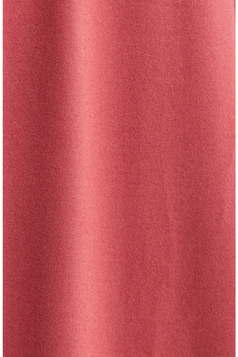 Fit & Flare Long Sleeve Jersey Midi Dress, Alternate, color, BRICK