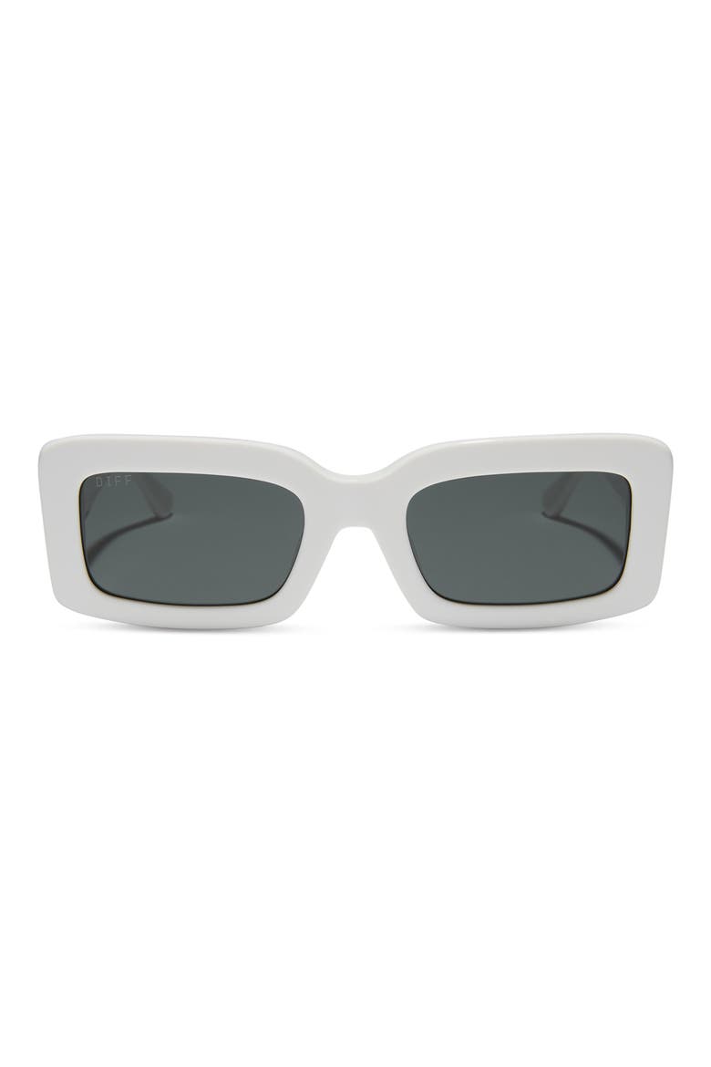 Indy 51mm Gradient Rectangular Sunglasses, Main, color, SNOWBOUND / GREY