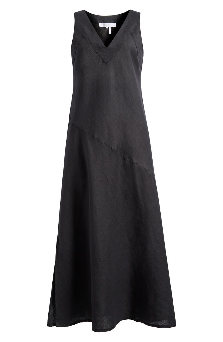 DKNY Asymmetric Sleeveless Linen Dress, Alternate, color, 