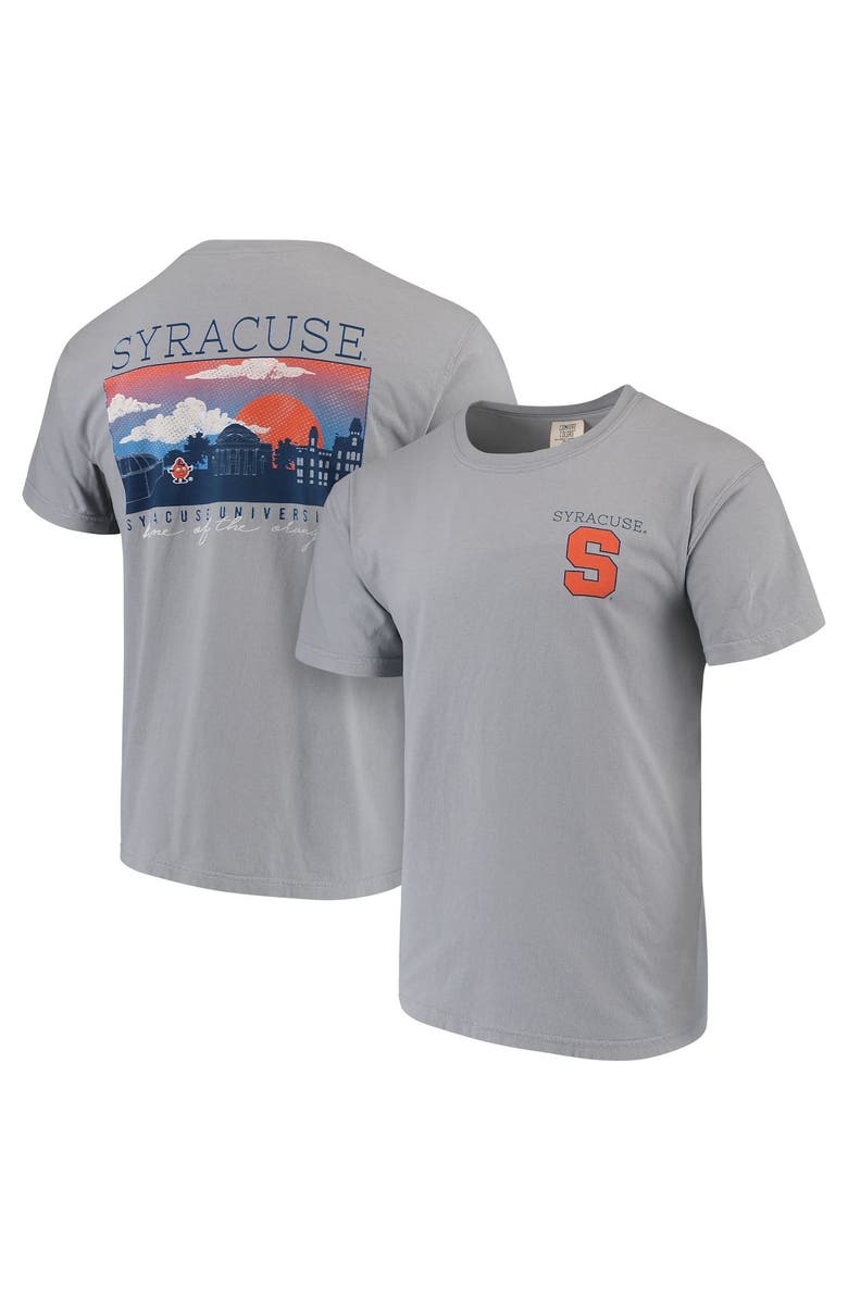 IMAGE ONE Men's Gray Syracuse Orange Comfort Colors Campus Scenery T-Shirt, Main, color, 