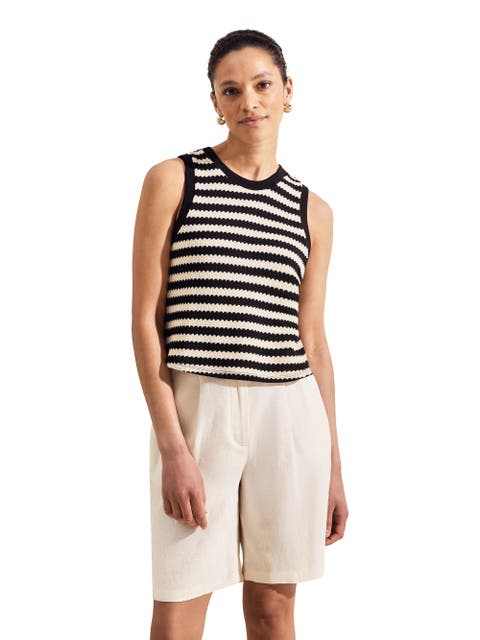 Stripe Knit Shell Top