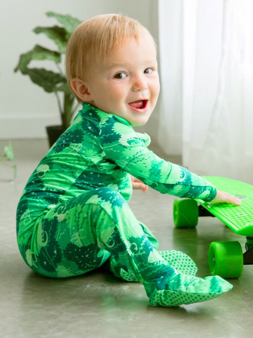 RUGGEDBUTTS RUGGEDBUTTS SOFTSNOOZE BABY BOYS ONE PIECE FOOTIE PAJAMAS