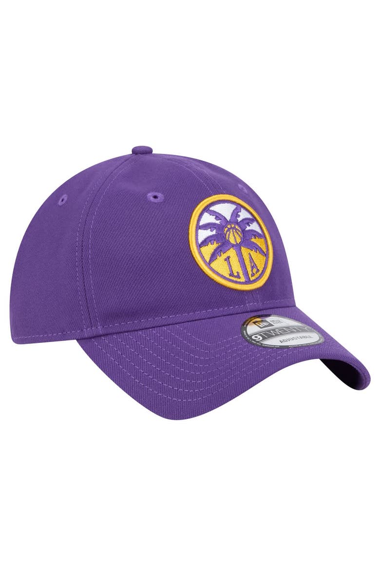 Unisex New Era Purple Los Angeles Sparks Core Logo 9TWENTY Adjustable Hat, Alternate, color, Purple