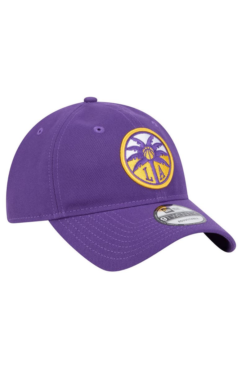 New Era Unisex New Era Purple Los Angeles Sparks Core Logo 9TWENTY Adjustable Hat, Alternate, color, Purple