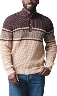 Hope & Henry Organic Mock Neck Waffle Sweater