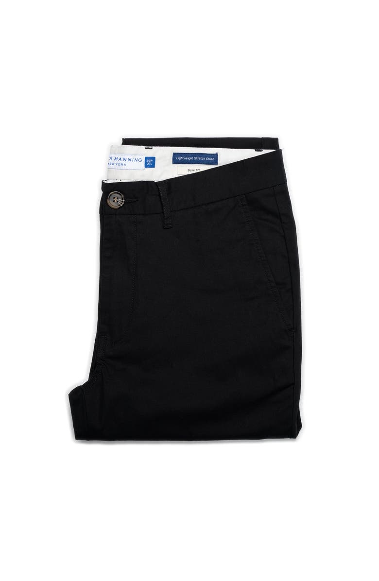 Peter Manning Lightweight Stretch Chinos Slim Fit, Alternate, color, Black