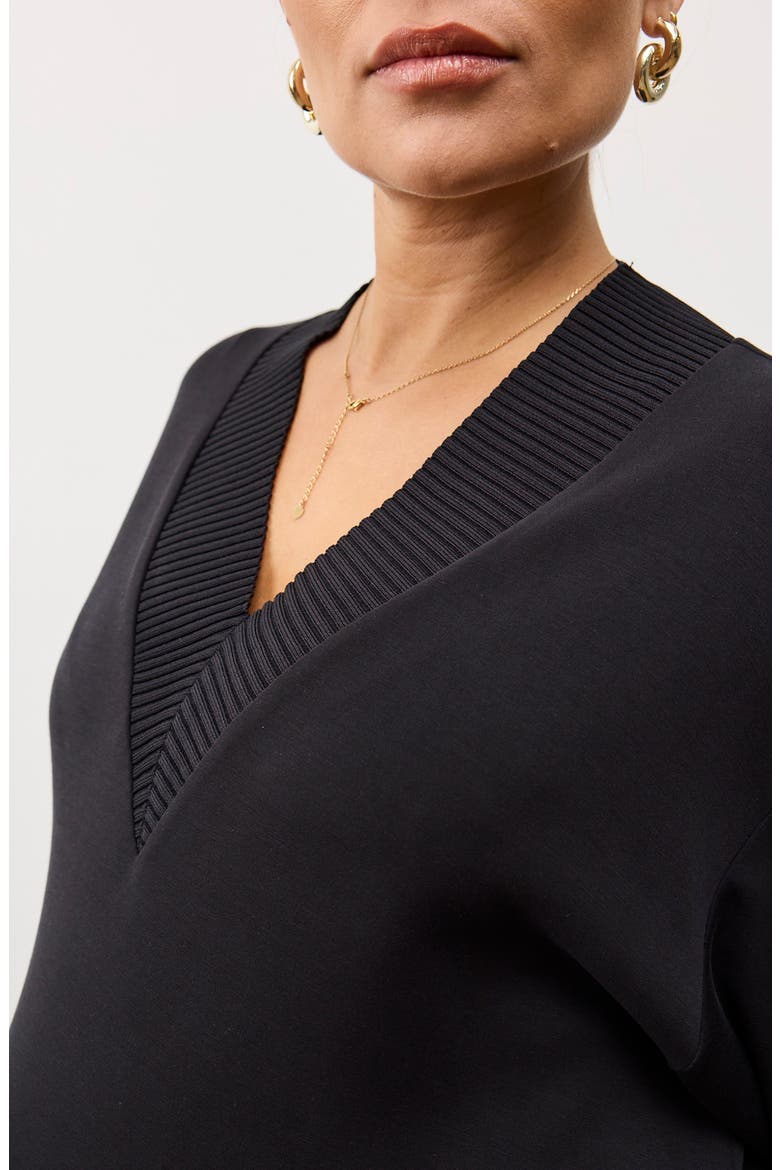 Lucia Lounge Top, Alternate, color, Black