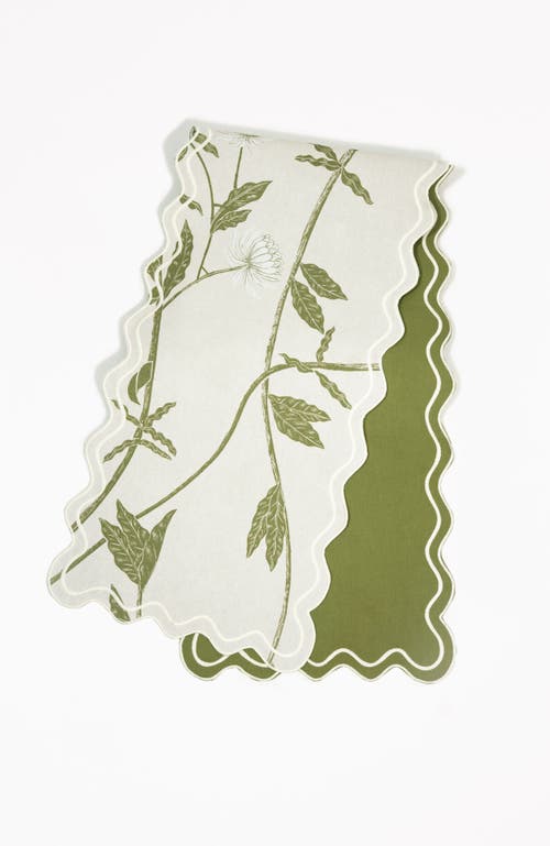 Bond & Grace Storytime Dahlias Table Runner In Multi