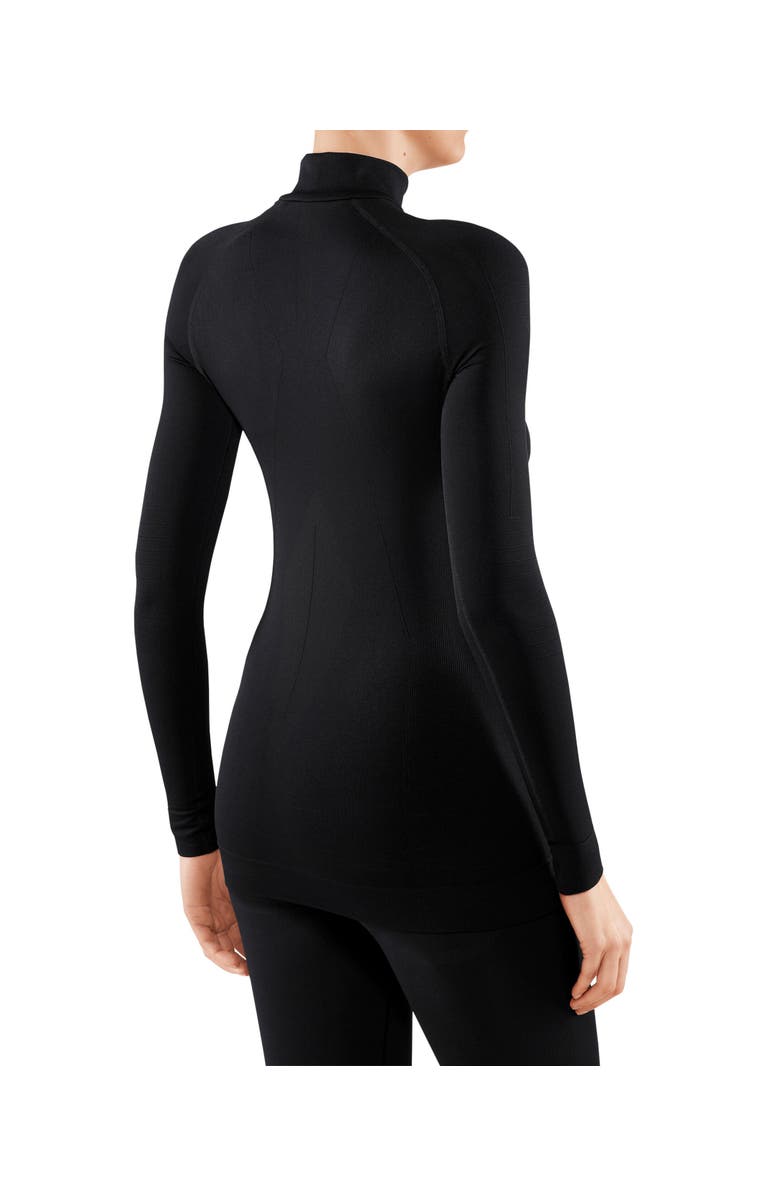 Falke Maximum Warm Zip Base Layer Top, Alternate, color, Black