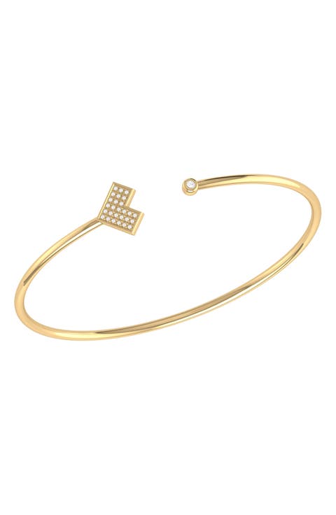 Home One Way Diamond Cuff Bracelet - 0.1ct.